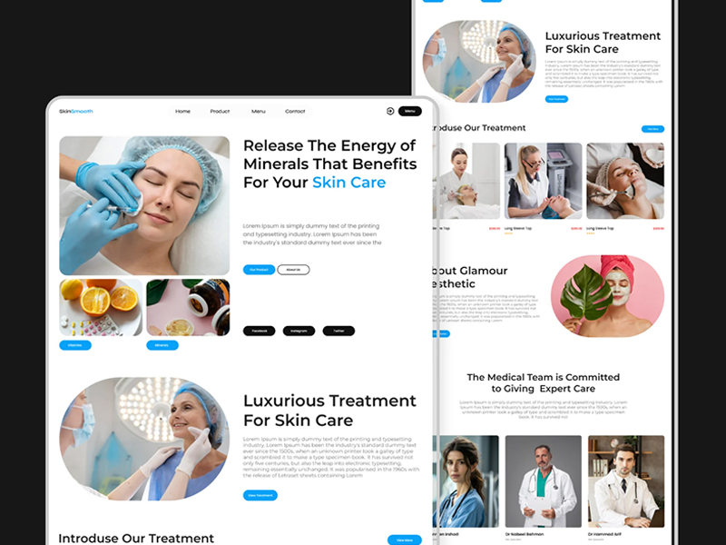 High end medical website production